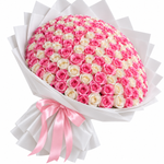 Load image into Gallery viewer, 100 Pink & White Roses – Luxe Century