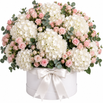 Load image into Gallery viewer, 15 Hydrangeas & Spray Roses – Blush Garden Box