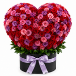 Load image into Gallery viewer, Red, Pink & Purple Heart (Black Box)