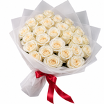 Load image into Gallery viewer, 25 White Roses – Ivory Charm