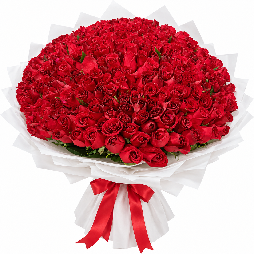 200 Red Roses – Timeless Grand Passion