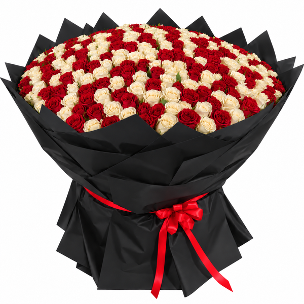 300 Red & White Roses – Grand Union