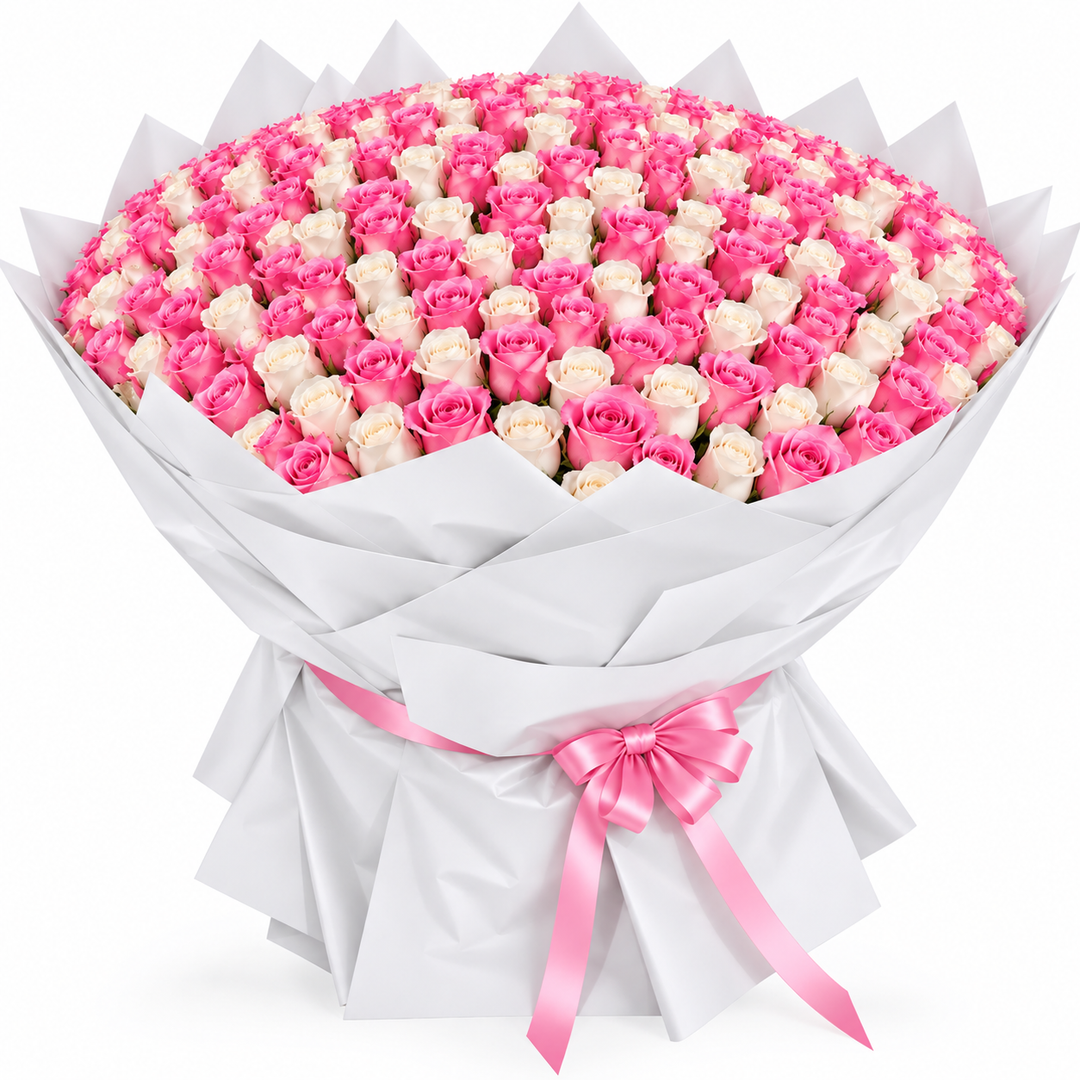 501 Pink & White Roses – Beyond Grand Devotion