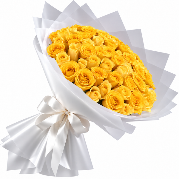 60 Yellow Roses – Golden Sunshine