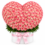 Load image into Gallery viewer, Pink &amp; Cream Heart (White Box)