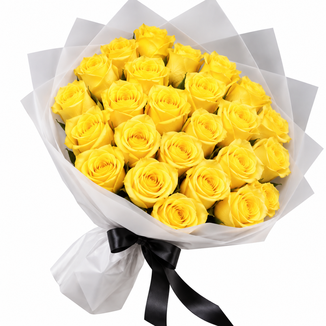 25 Yellow Roses – Golden Charm