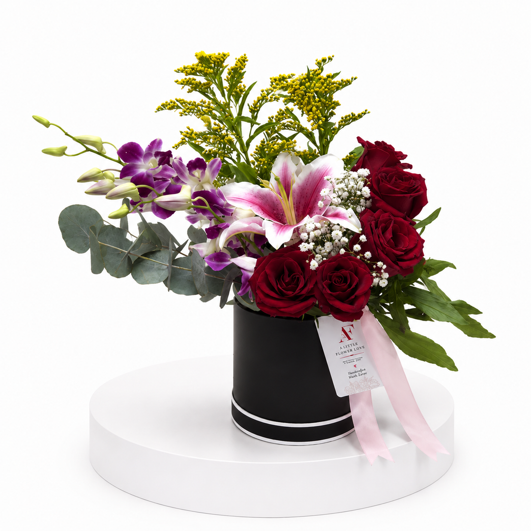 Royal Orchid Lily Rose Box
