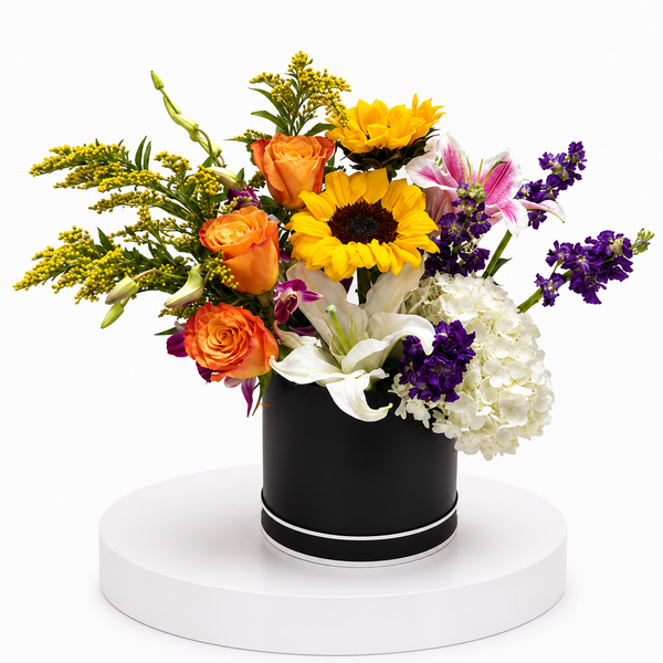 Sunflower Orchid Celebration Box