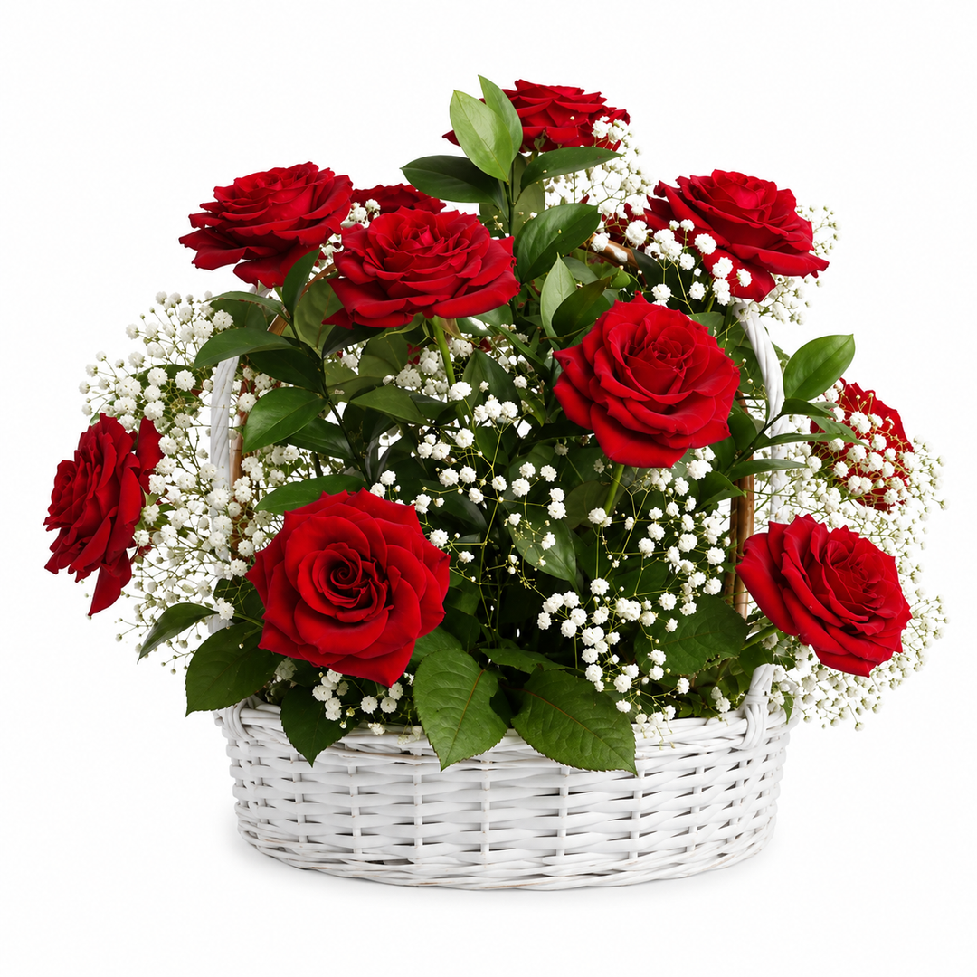 Classic Rose Basket
