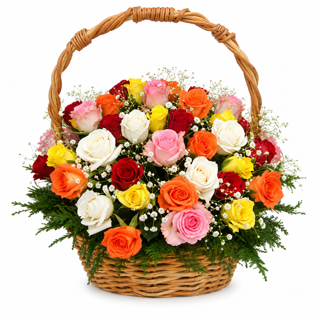 Garden Rose Basket