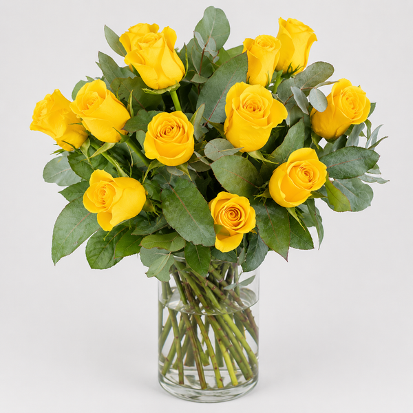 Golden Rose Vase
