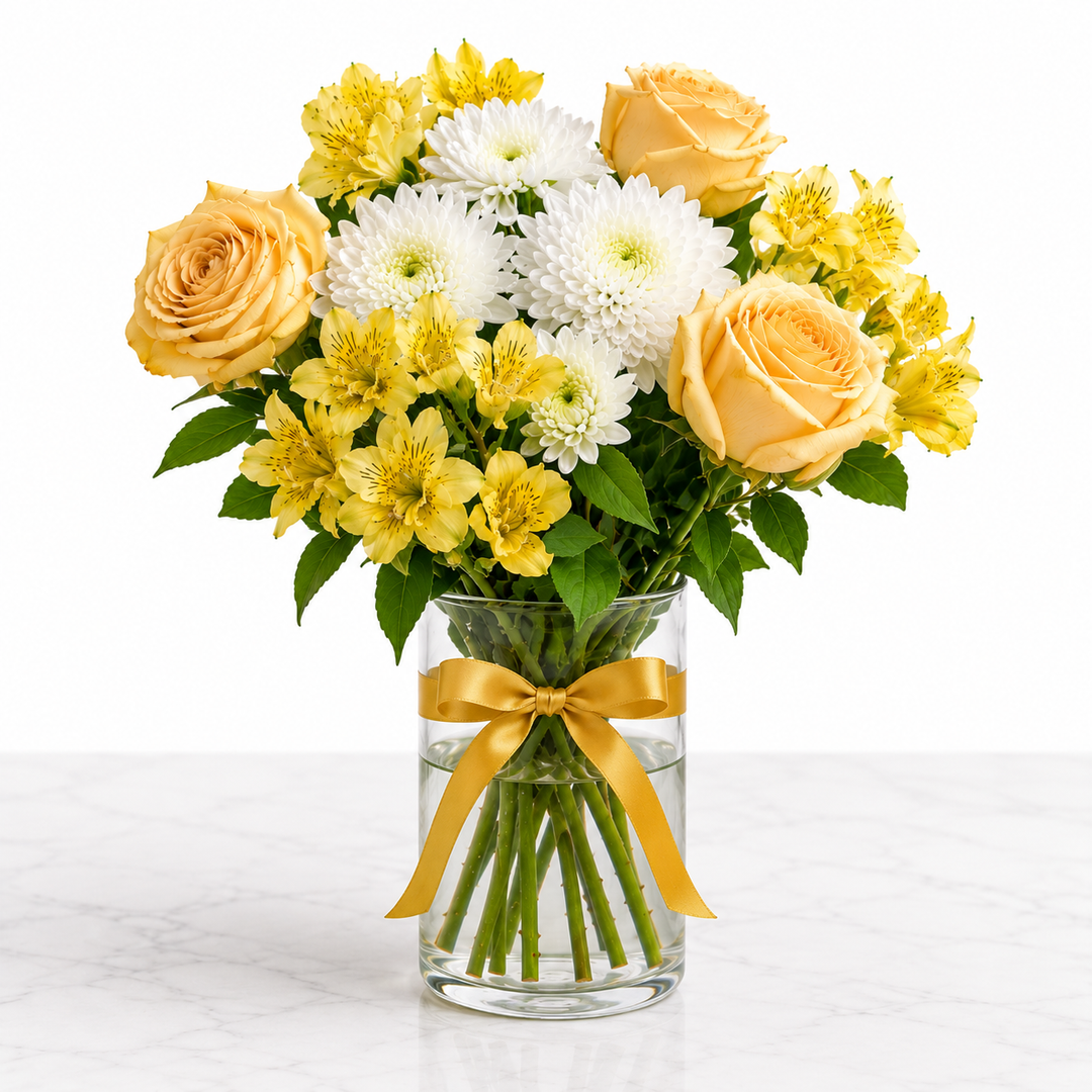 Golden Vase Arrangement