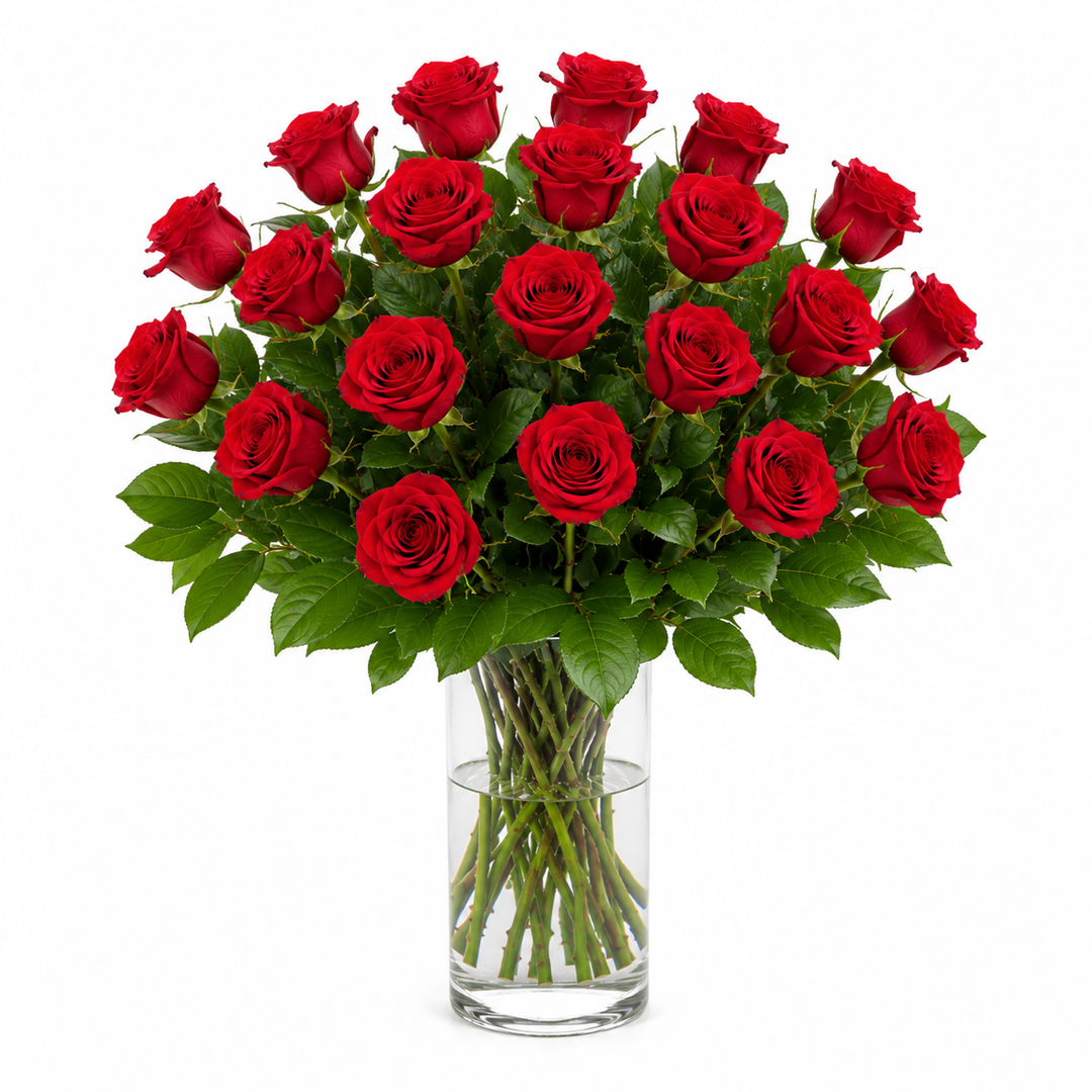 Scarlet Vase Arrangement