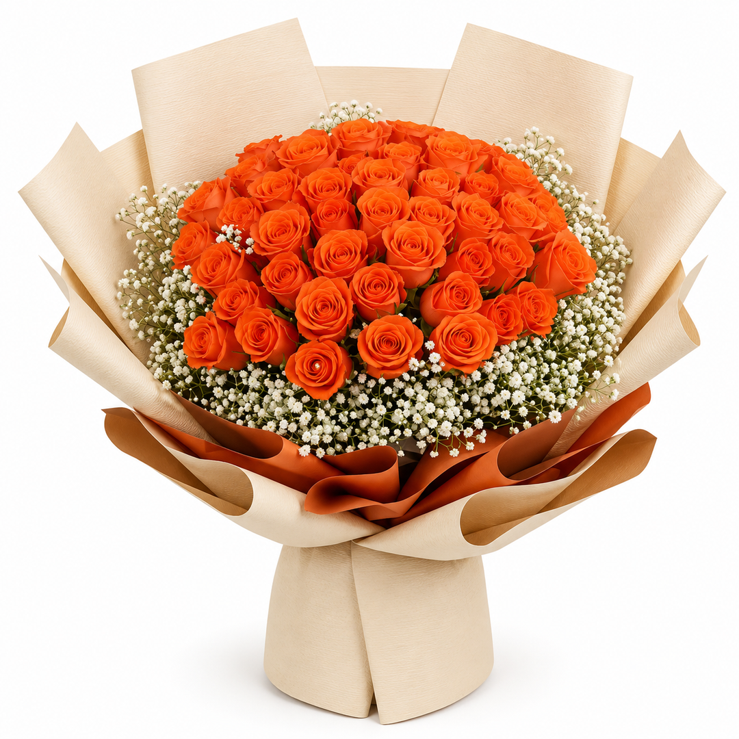 Sunset Rose Bouquet